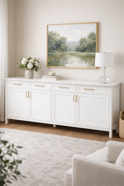 Forma Kapaklı Ahşap Konsol – Çekmeceli Geniş Salon ve Antre Konsolu – 200 × 45 × 85 cm