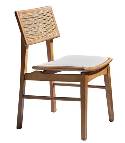 Hermes Doğal Ahşap Hazeranlı Sandalye - Detaylı El İşçiliği