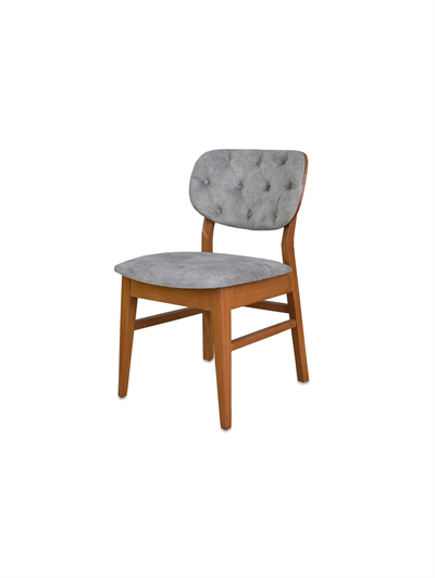 Gauva Doğal Ahşap  Döşemeli Ceviz Sandalye El İşçiliği Klasik Tarz