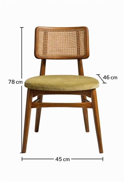 Kayın Ağacı Hazeran Sandalye | Ahşap Mutfak & Yemek Sandalyesi