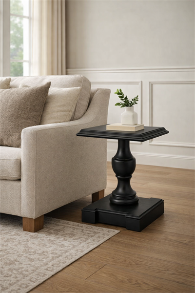 Klasik Kaideli Yan Sehpa 51x51x65 cm – Dekoratif Salon Sehpası