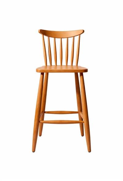 Komple Kayın Ağacı Bar Sandalyesi | 67 cm Oturum Yüksekliği | Montajlı