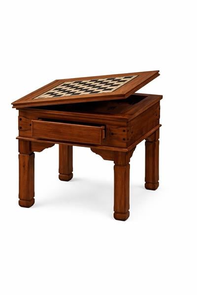 Küçük Tavla Sehpa | 64×64 cm | 59 cm | Ahşap Tavla Sehpası