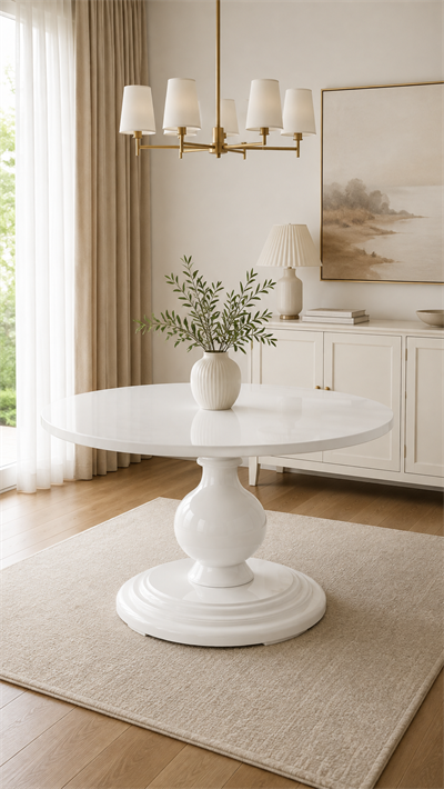 Lake Yuvarlak Masa – Masif Ayaklı Pedestal Model