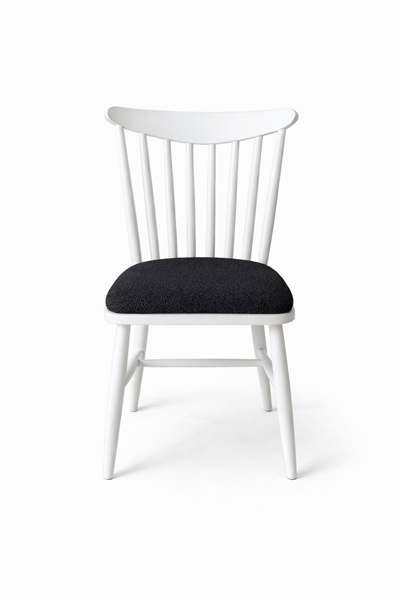 Lale Doğal Ahşap Döşemeli Beyaz Sandalye El İşçiliği Modern Şık Tasarım 