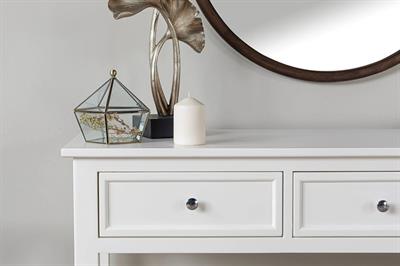 Lepis Doğal Ahşap Beyaz Renk Kayın Dresuar 130x36 Cm - Modern & Şık Tasarım