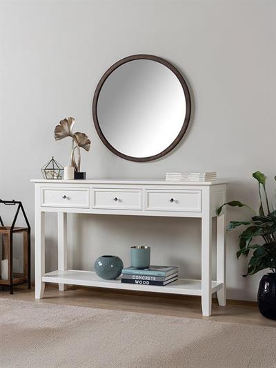 Lepis Doğal Ahşap Beyaz Renk Kayın Dresuar 130x36 Cm - Modern & Şık Tasarım