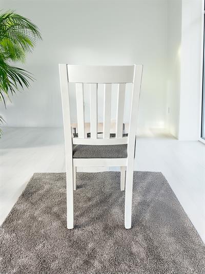 Lidya Beyaz Renk Dikdörtgen Ahşap Masa Takımı - 4 Adet Sandalye Bohem & İskandinav Şık Tasarım