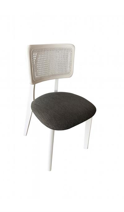 Lina Doğal Ahşap Açılır Çizilmez Beyaz Renk Masa Takımı 70x127 Cm - 4 Adet Beyaz Hazeranlı Sandalye Bohem & İskandinav Şık Tasarım