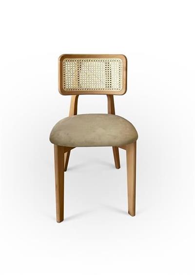 Lizbon Doğal Ahşap Oval Masa Takımı 170x90 cm - 4 Doğal Ahşap Naturel Hazeranlı Sandalye Modern Şık Tasarım