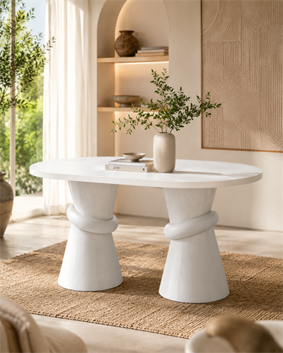 Loravis Oval Ahşap Yemek Masası