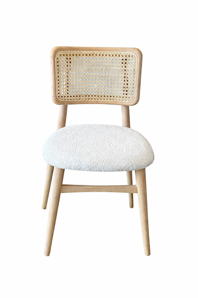 Mabel Natural Ahşap Hazeranlı Kayın Sandalye Detaylı İşçilik Modern Şık Tasarım 