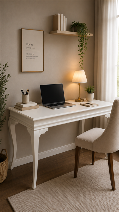 Madera Doğal Ahşap Beyaz Renk Rustik Çalışma Masası 140x80 Cm - Modern & Şık Tasarım
