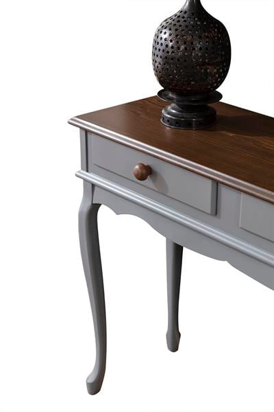 Magnit Doğal Ahşap Gri Renk Ceviz Dresuar 100x38 Cm - Modern & Şık Tasarım