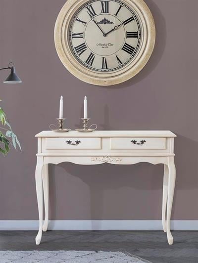 Magnit Doğal Ahşap Patine Krem Renk Dresuar 100x38 Cm - Modern & Şık Tasarım