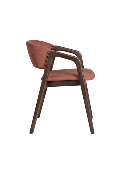 Margherita Doğal Ahşap Döşemeli Ceviz Kollu Sandalye El İşçiliği Modern İskandinav Tasarım