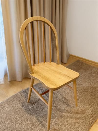 Maxi Naturel Renk Ahşap Yuvarlak Masa Takımı 90x90 Cm - 4 Naturel Sandalyeli İskandinav Şık Tasarım