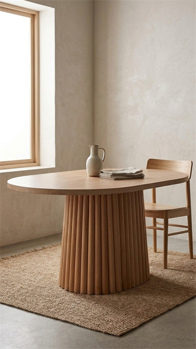 Melita Doğal Ahşap Naturel Renk Oval Masa 170x90 Cm - Bohem & İskandinav Tarz