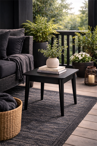 Modern Kare Yan Sehpa 52x52 cm – Minimalist Salon ve Oturma Odası Sehpası