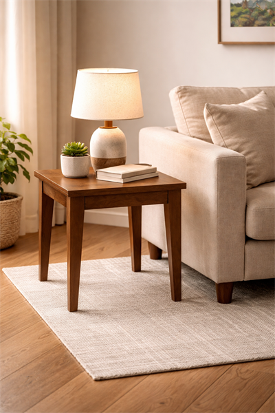 Modern Kare Yan Sehpa 55x55x54 cm – Minimal Salon Sehpası