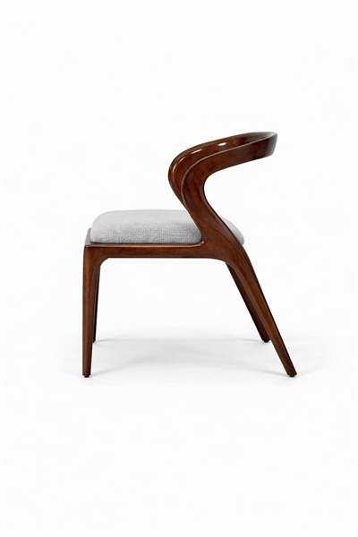 Narciso Doğal Ahşap Döşemeli Ceviz  Sandalye El İşçiliği  Modern İskandinav Tasarım