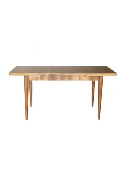 Natura Ceviz Açılır Yemek Masası Takımı – Parlak MDF Üst Tabla – Kayın Ayak – 4 Sandalye + 100 cm Bench – Modern Tasarım