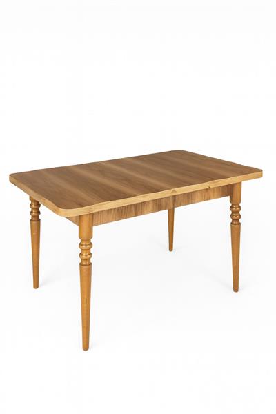 Natura Ceviz Açılır Yemek Masası Takımı – Parlak MDF Üst Tabla – Kayın Ayak – 4 Sandalye + 100 cm Bench – Modern Tasarım