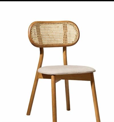 Naturel Hasır Sandalyeli Açılır Yuvarlak Yemek Masası Takımı | 1 Masa + 4 Sandalye