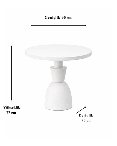 Navora Yuvarlak Ahşap Yemek Masası