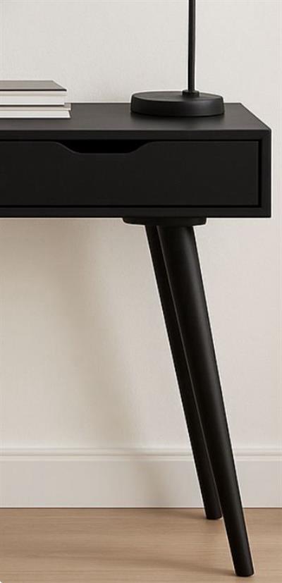 Nero Doğal Ahşap Kayın Siyah Renk Dresuar 100x42 Cm - Modern & Şık Tasarım