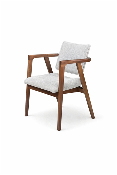 Orchi Doğal Ahşap Döşemeli Ceviz Kolçaklı Sandalye El İşçiliği Bohem İskandinav Tasarım