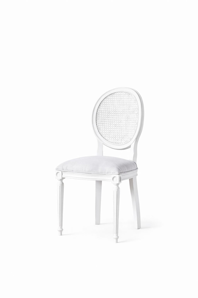 Pissenlit Doğal Ahşap Kayın Beyaz Renk Hazeranlı Sandalye Detaylı İşçilik Modern Şık Tasarım