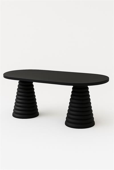 Premium Ahşap Naturel Oval Yemek Masası 160x90 Cm Bohem & İskandinav Tarz