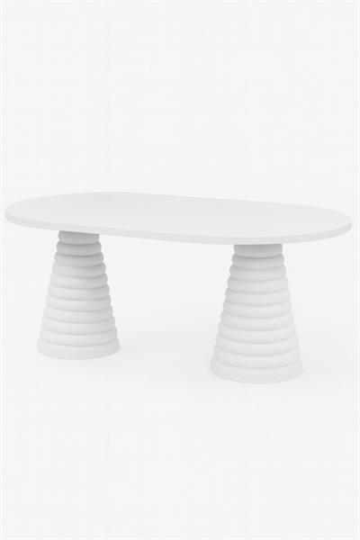 Premium Ahşap Naturel Oval Yemek Masası 160x90 Cm Bohem & İskandinav Tarz