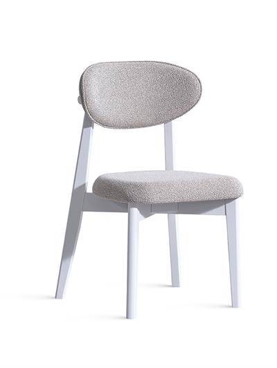 Quantum Doğal Ahşap Kayın Beyaz Renk Sandalye Detaylı İşçilik Modern Şık Tasarım