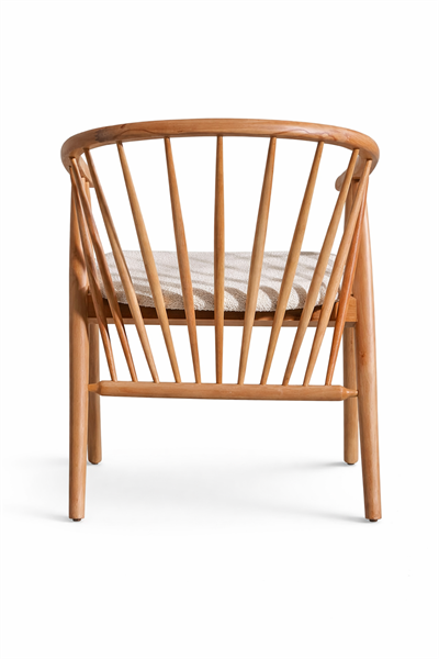 Rizoma Natural Ahşap Kayın Sandalye Detaylı İşçilik Modern Şık Tasarım