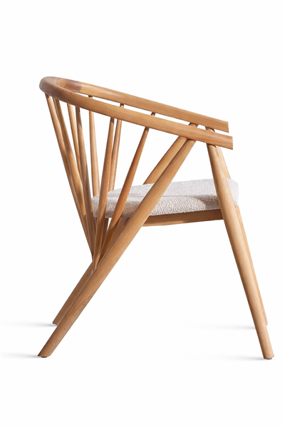 Rizoma Natural Ahşap Kayın Sandalye Detaylı İşçilik Modern Şık Tasarım