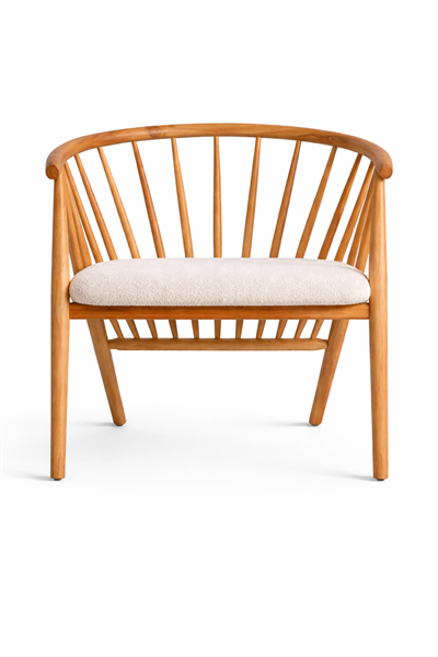 Rizoma Natural Ahşap Kayın Sandalye Detaylı İşçilik Modern Şık Tasarım