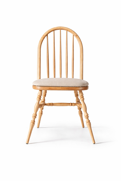 Rodop Natural Ahşap Kayın Sandalye Detaylı İşçilik Modern Şık Tasarım (4 Adet)