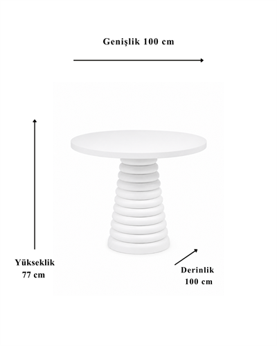 Rovena Yuvarlak Ahşap Yemek Masası