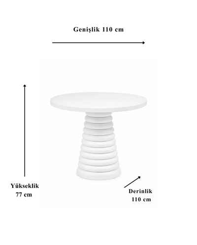 Rovena Yuvarlak Ahşap Yemek Masası