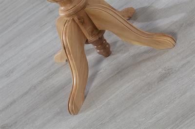 Eva Doğal Ahşap Yuvarlak Masa Takımı 100x100 cm - 4 Doğal Ahşap Naturel Hazeranlı Sandalye Modern Şık Tasarım