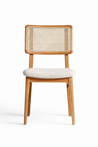 Sedef Natural Ahşap Hazeranlı Kayın Sandalye Detaylı İşçilik Modern Şık Tasarım