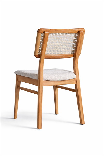 Sedef Natural Ahşap Hazeranlı Kayın Sandalye Detaylı İşçilik Modern Şık Tasarım