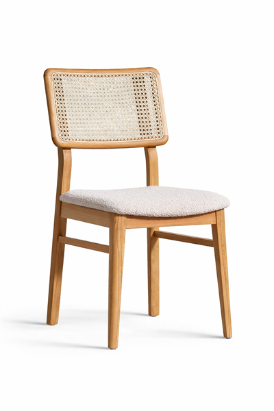 Sedef Natural Ahşap Hazeranlı Kayın Sandalye Detaylı İşçilik Modern Şık Tasarım