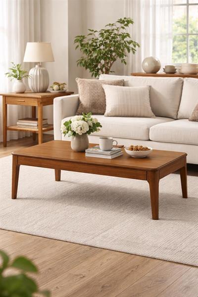 Soft Kayın Orta Sehpa | 110×69 cm | 39 cm | Kayın Kaplama MDF