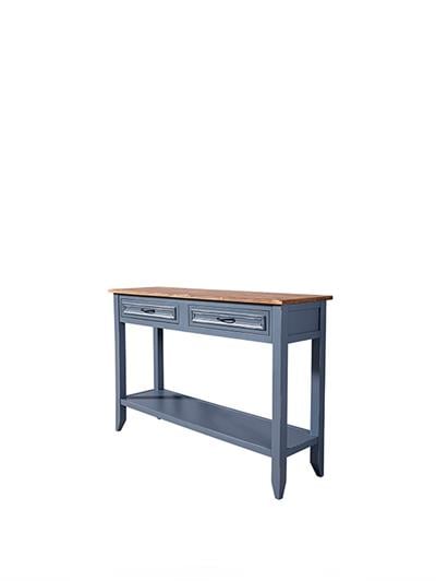 Syrga Doğal Ahşap Koyu Gri Renk Masif Eskitme Dresuar 100x36 Cm - Modern & Şık Tasarım
