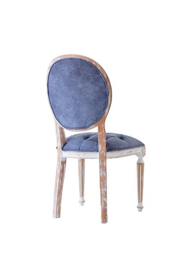 Tiber Doğal Ahşap Yuvarlak Masa Takımı 118x118 cm - 4 Doğal Ahşap Kapitoneli Sandalye Modern Şık Tasarım