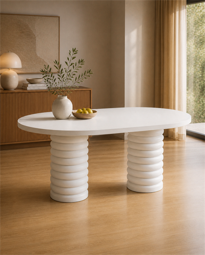 Valerion Prime Oval Ahşap Yemek Masası