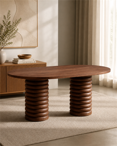 Valerion Prime Oval Ahşap Yemek Masası
